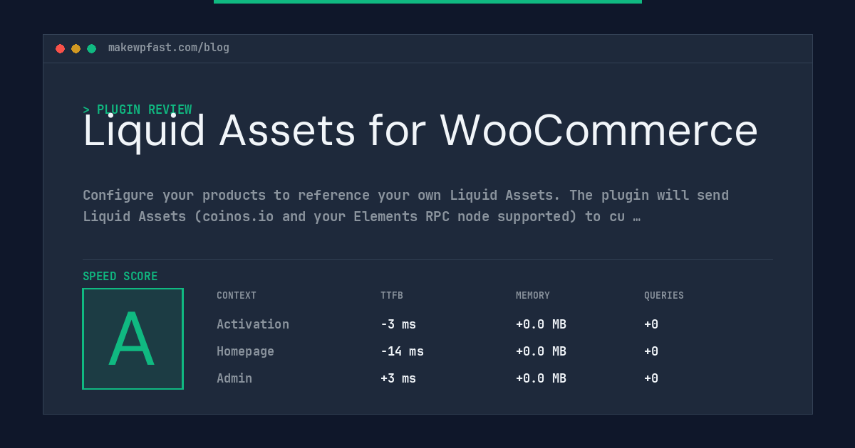 Liquid Assets for WooCommerce - MakeWPFast