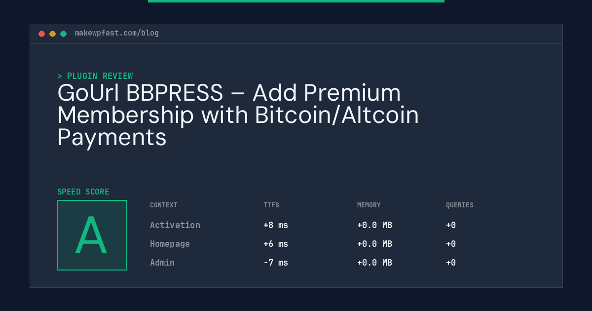 GoUrl BBPRESS – Add Premium Membership with Bitcoin/Altcoin Payments - MakeWPFast