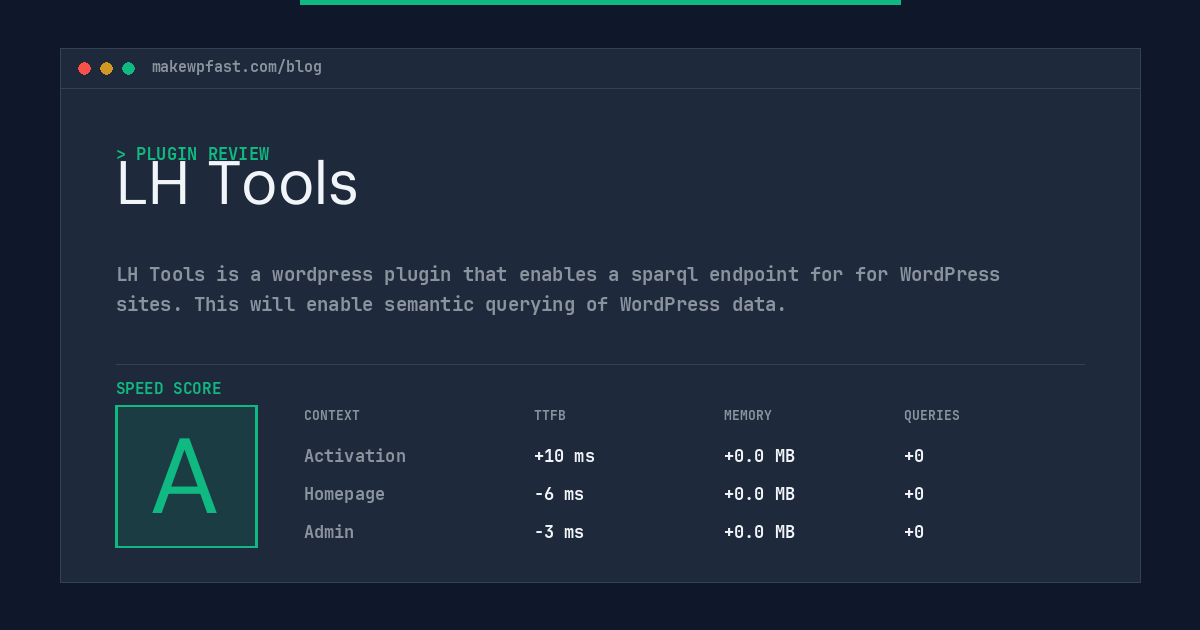 LH Tools - MakeWPFast