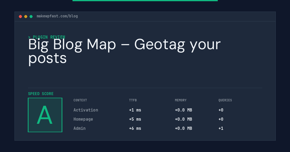 Big Blog Map – Geotag your posts - MakeWPFast