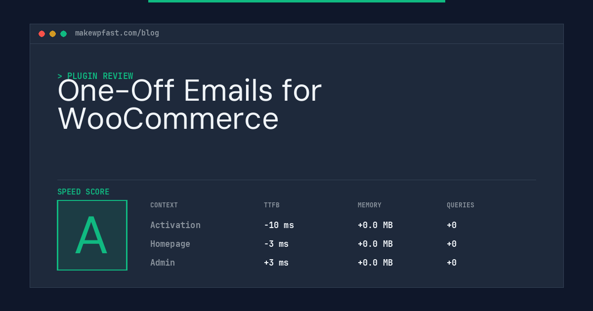 One-Off Emails for WooCommerce - MakeWPFast