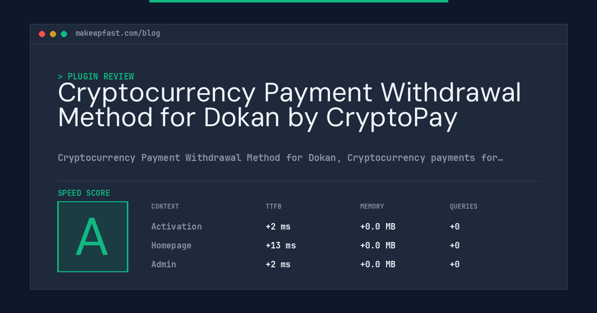 Cryptocurrency Payment Withdrawal Method for Dokan by CryptoPay - MakeWPFast
