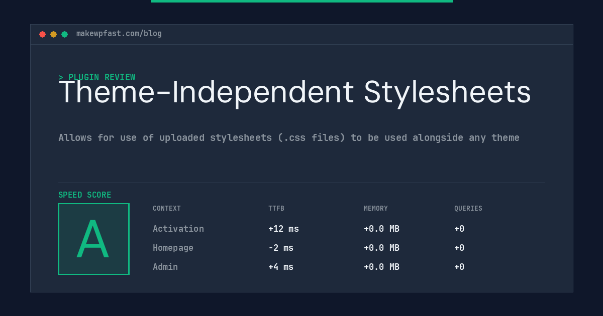 Theme-Independent Stylesheets - MakeWPFast