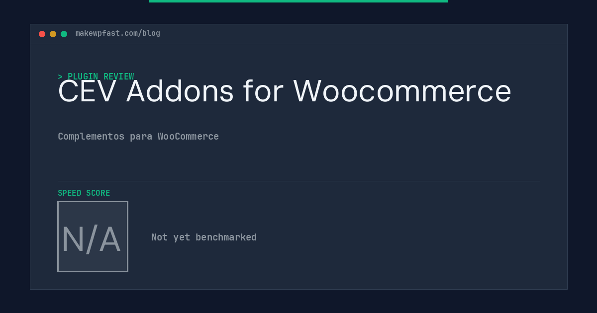 CEV Addons for Woocommerce - MakeWPFast