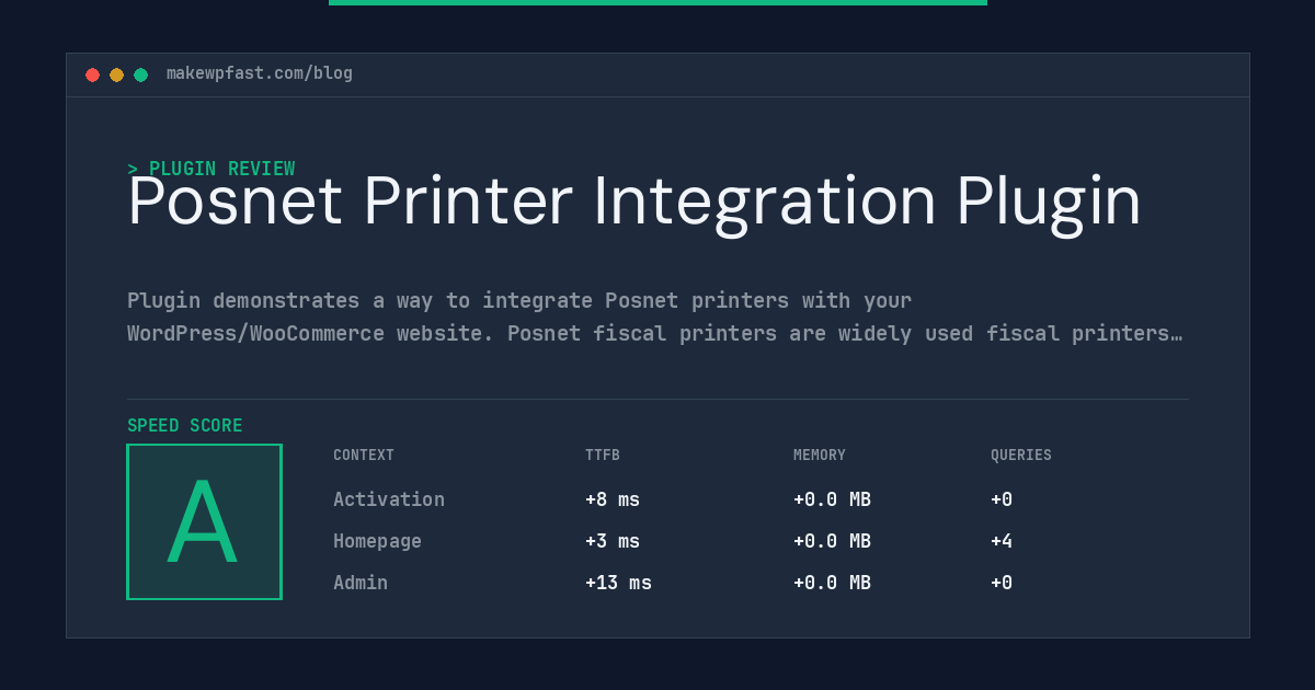 Posnet Printer Integration Plugin - MakeWPFast