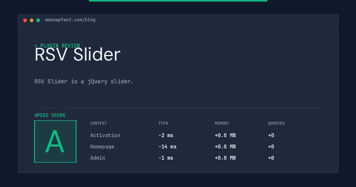RSV Slider - MakeWPFast