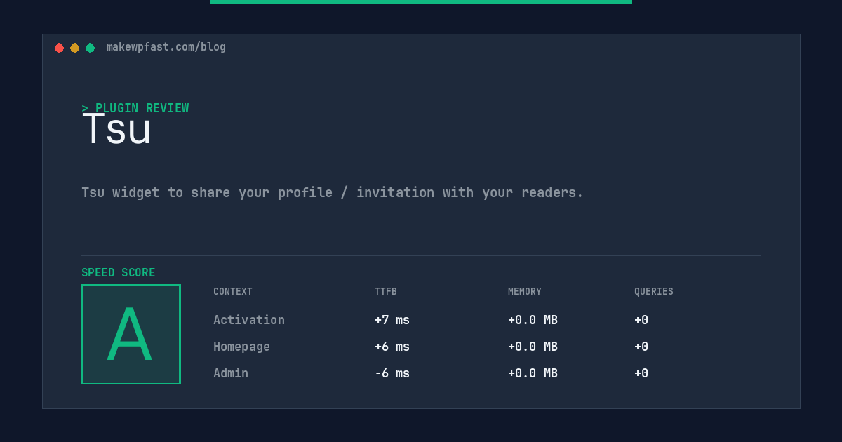 Tsu - MakeWPFast