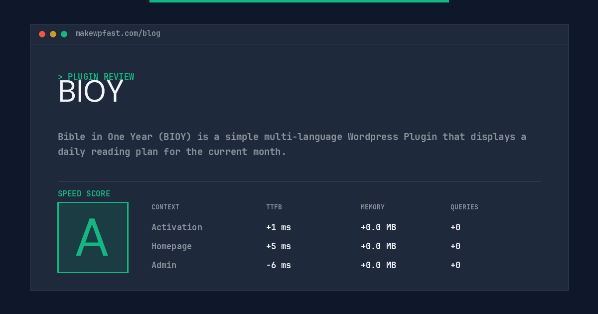 BIOY - MakeWPFast