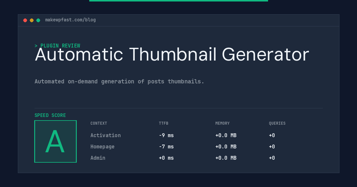 Automatic Thumbnail Generator - MakeWPFast