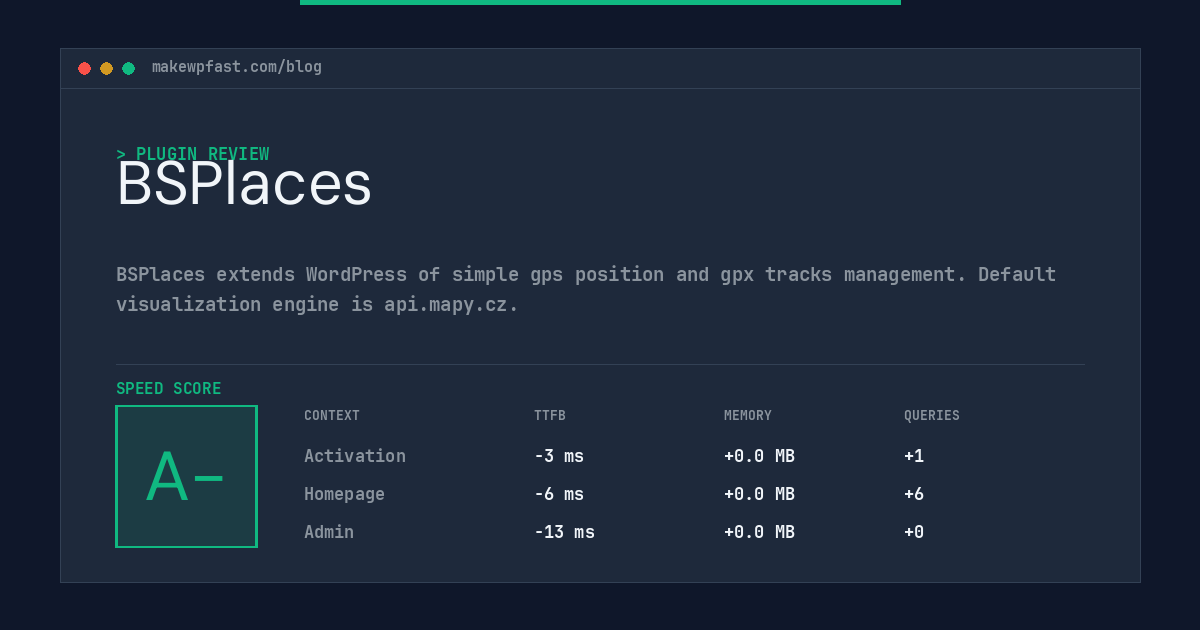 BSPlaces - MakeWPFast