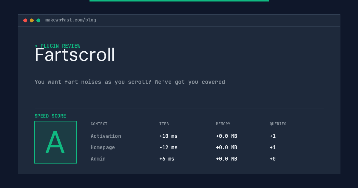 Fartscroll - MakeWPFast
