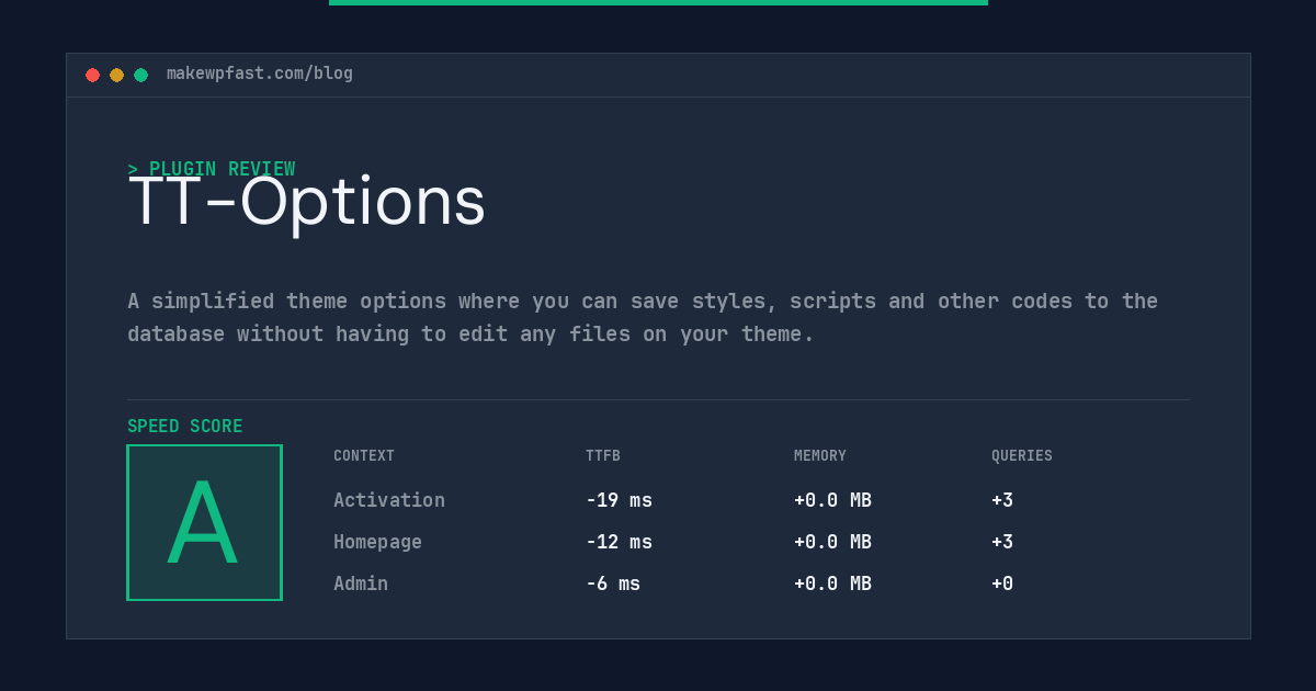 TT-Options - MakeWPFast