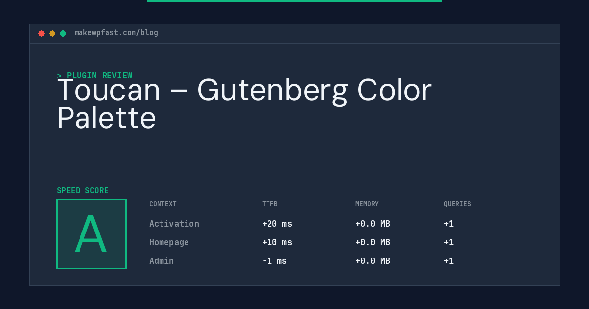 Toucan – Gutenberg Color Palette - MakeWPFast