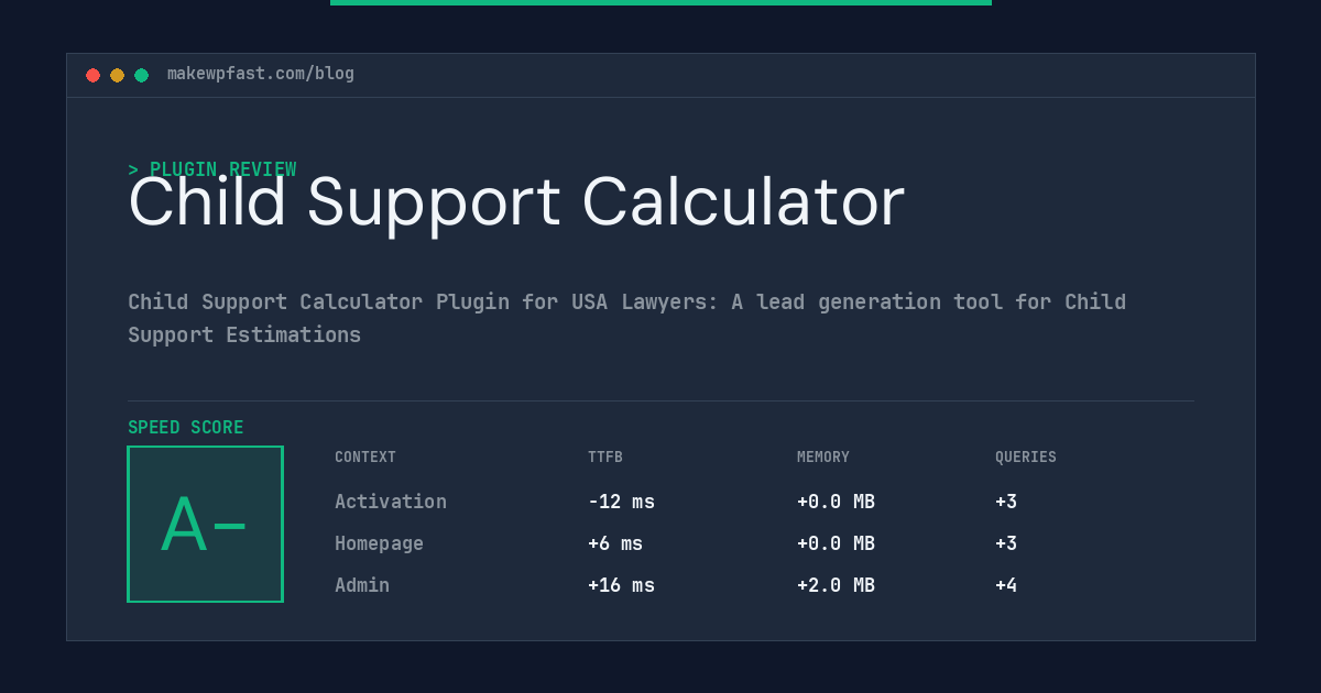 Child Support Calculator - MakeWPFast
