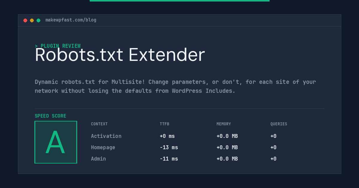 Robots.txt Extender - MakeWPFast
