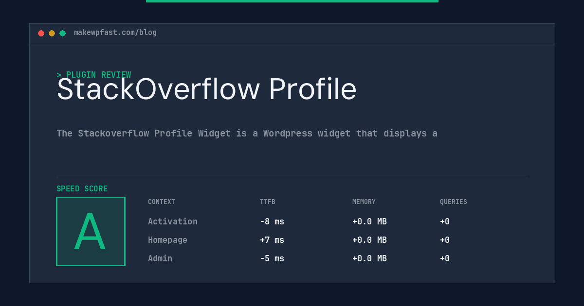 StackOverflow Profile - MakeWPFast