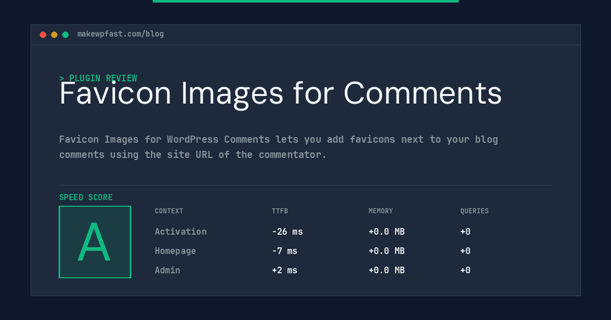 Favicon Images for Comments - MakeWPFast