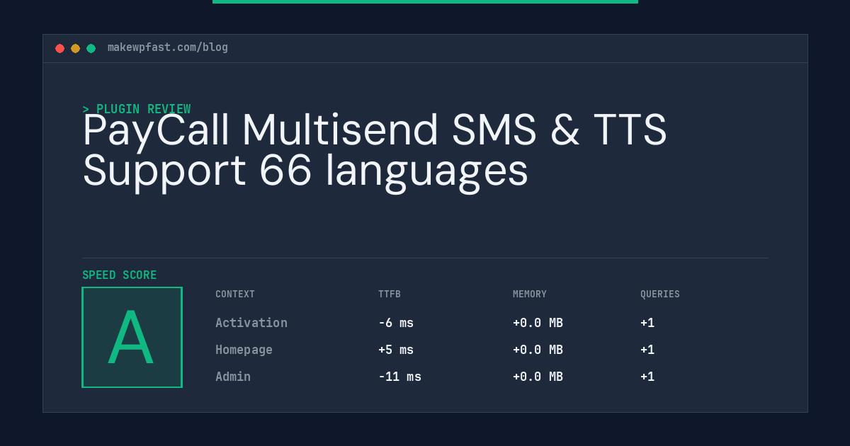 PayCall Multisend SMS & TTS Support 66 languages - MakeWPFast