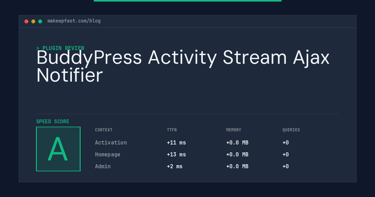 BuddyPress Activity Stream Ajax Notifier - MakeWPFast