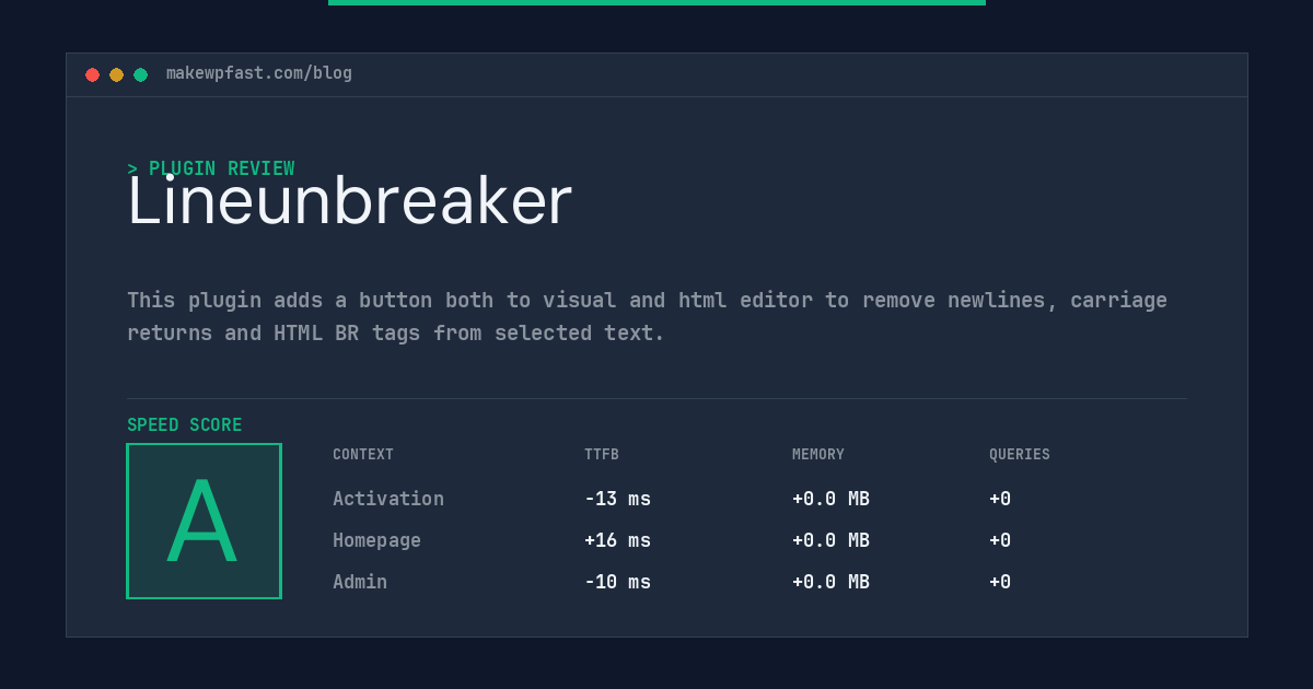 Lineunbreaker - MakeWPFast