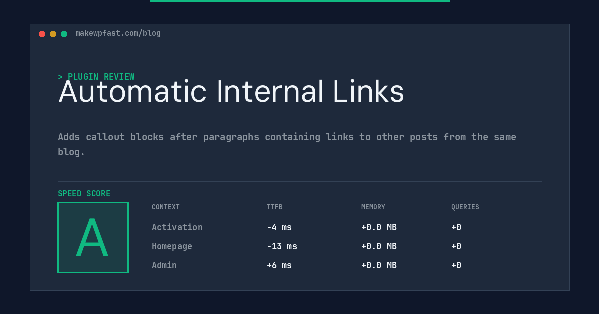 Automatic Internal Links - MakeWPFast
