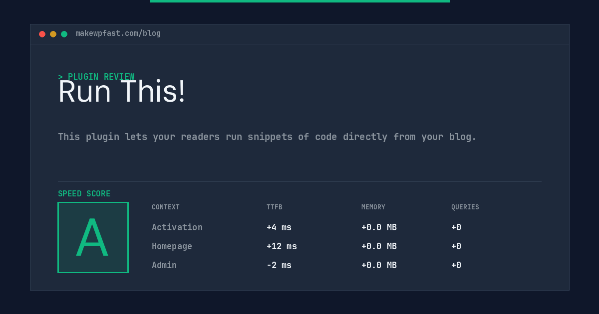 Run This! - MakeWPFast
