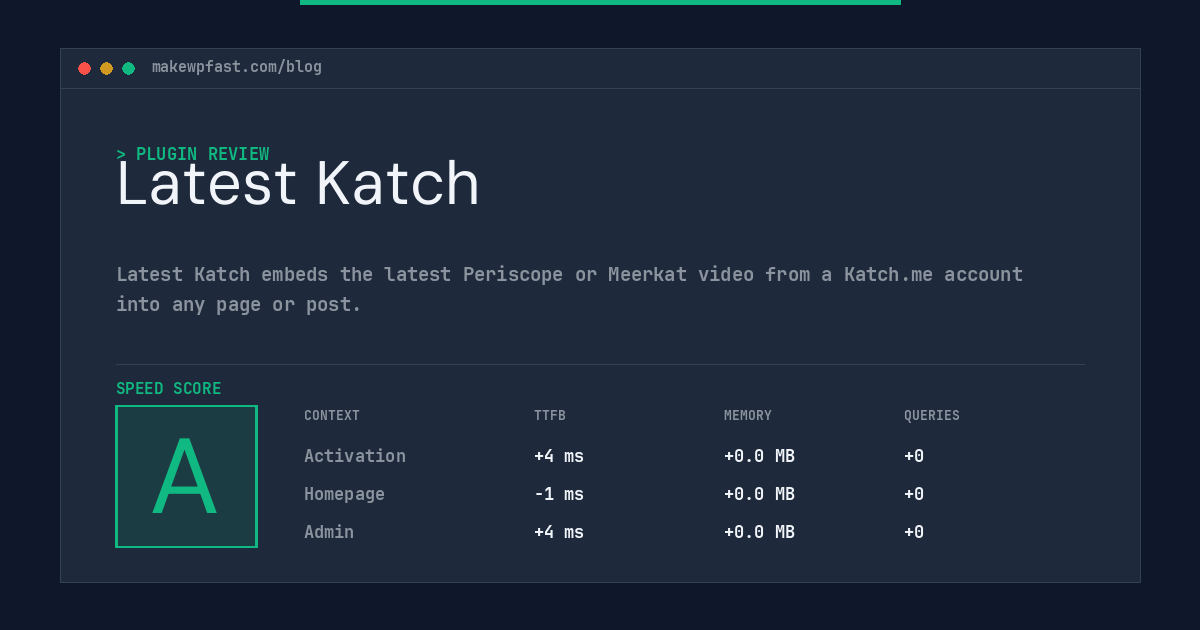 Latest Katch - MakeWPFast