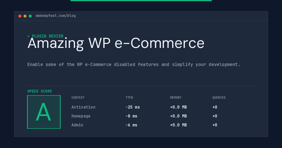 Amazing WP e-Commerce - MakeWPFast