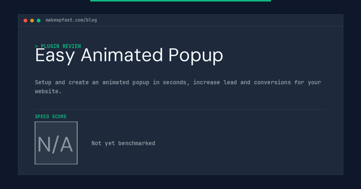 Easy Animated Popup - MakeWPFast