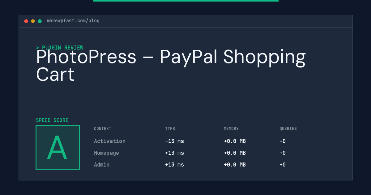 PhotoPress – PayPal Shopping Cart - MakeWPFast