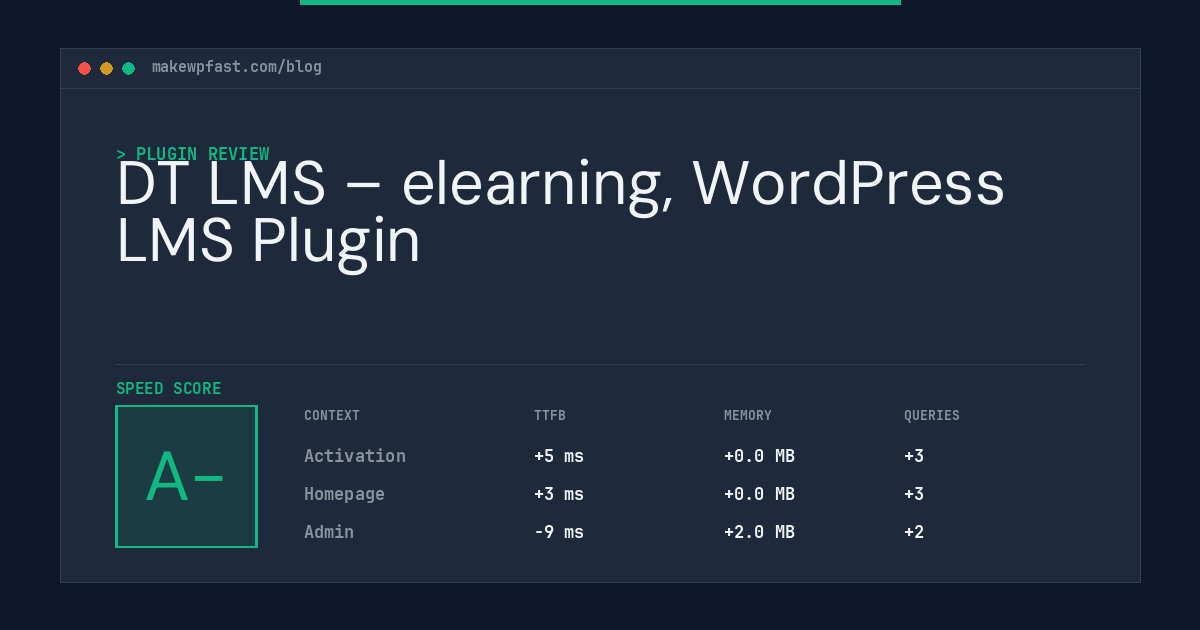 DT LMS – elearning, WordPress LMS Plugin - MakeWPFast
