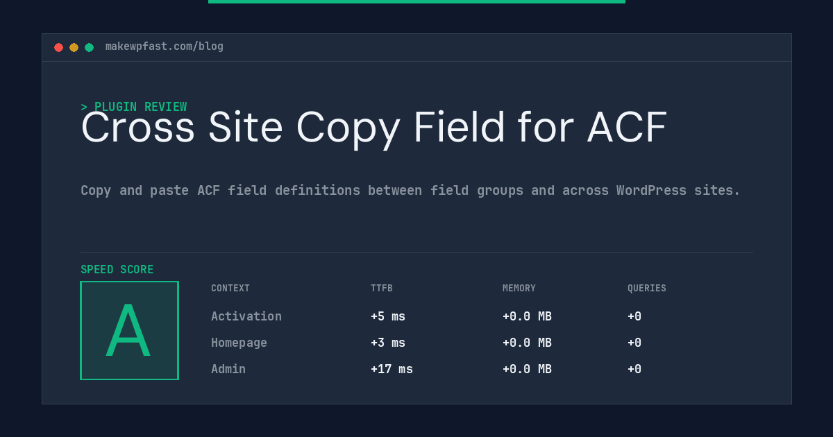 Cross Site Copy Field for ACF - MakeWPFast