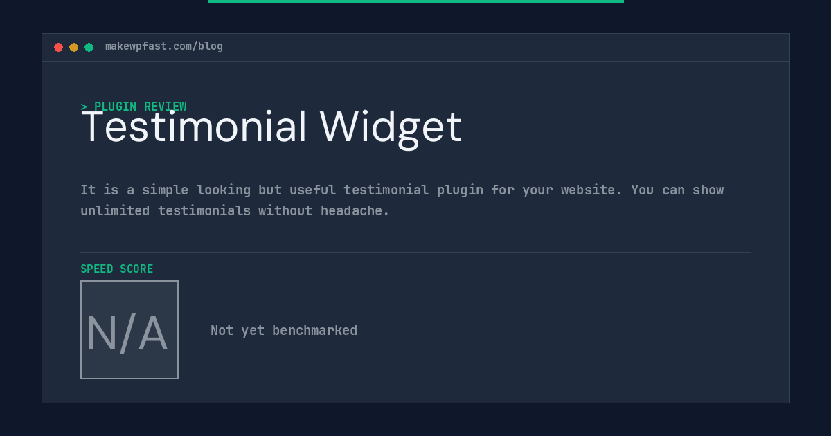 Testimonial Widget - MakeWPFast