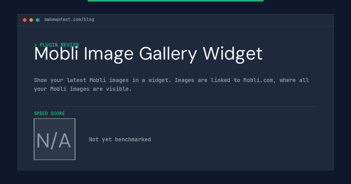 Mobli Image Gallery Widget - MakeWPFast