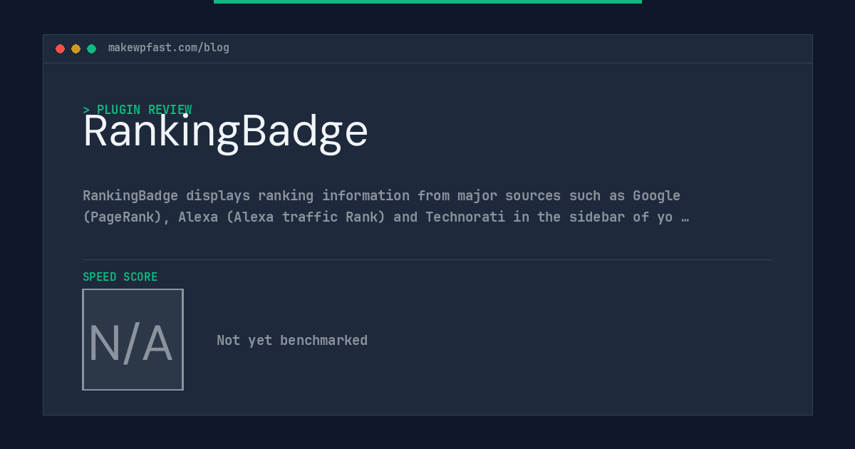 RankingBadge - MakeWPFast