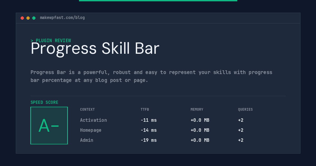 Progress Skill Bar - MakeWPFast