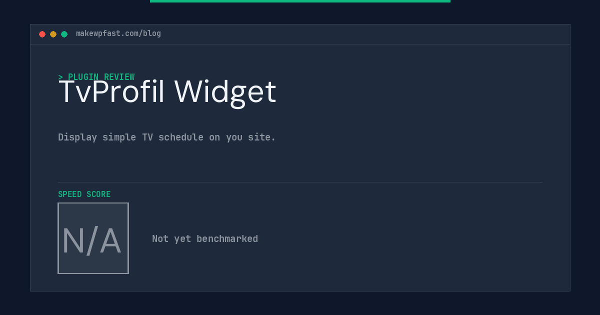 TvProfil Widget - MakeWPFast