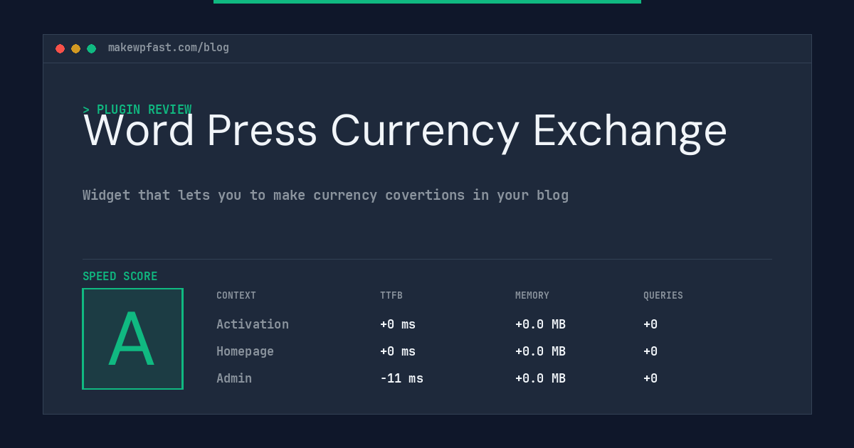 Word Press Currency Exchange - MakeWPFast