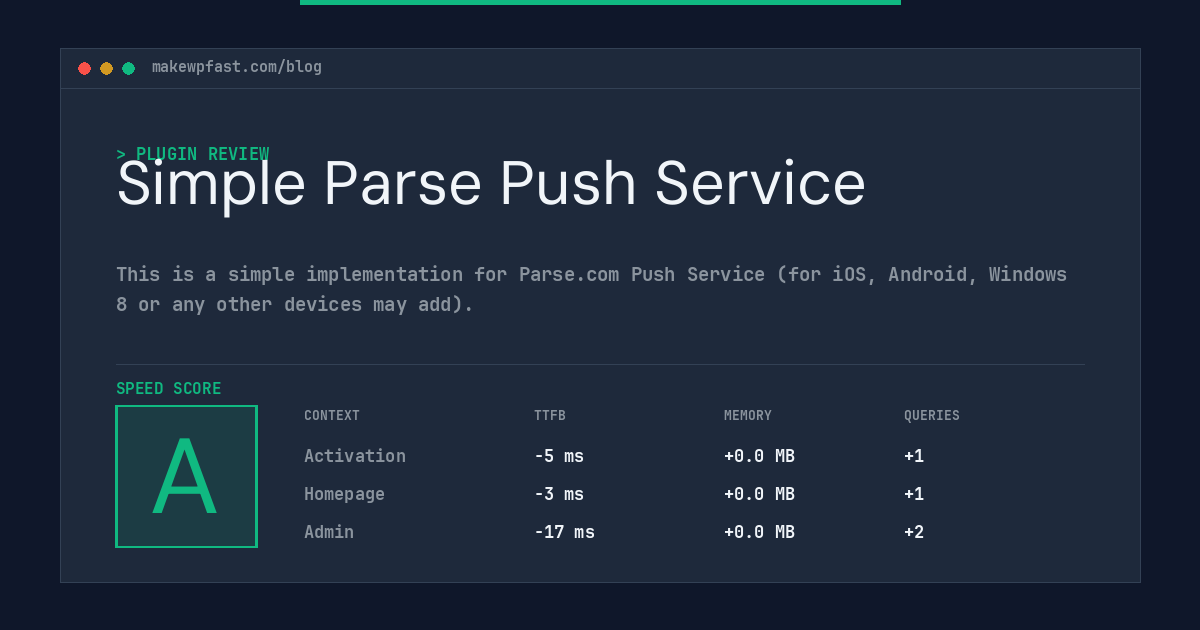 Simple Parse Push Service - MakeWPFast