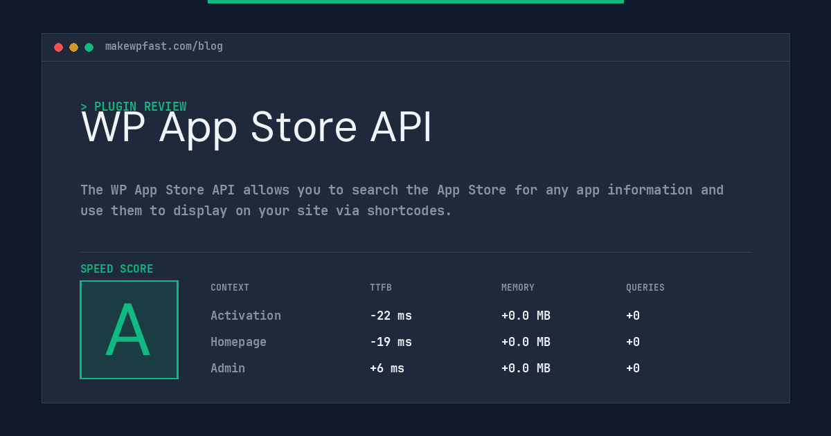 WP App Store API - MakeWPFast
