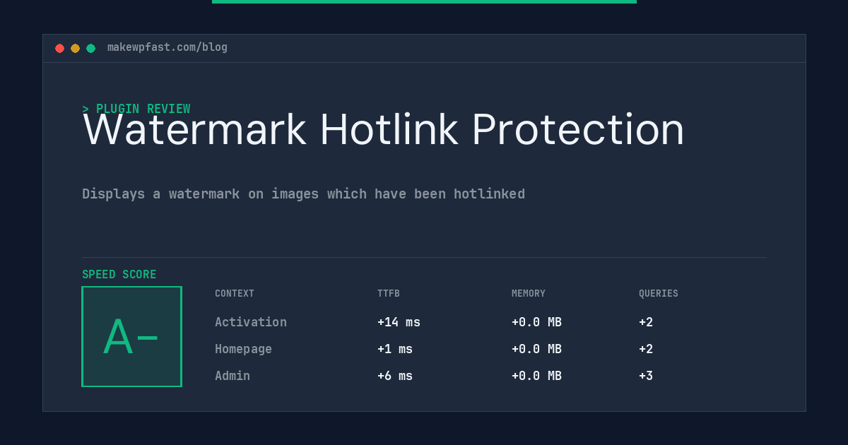 Watermark Hotlink Protection - MakeWPFast