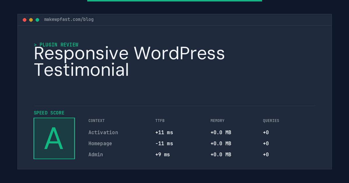 Responsive WordPress Testimonial - MakeWPFast
