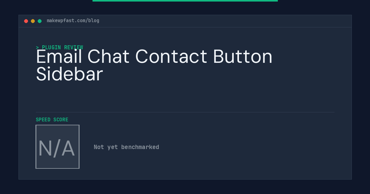 Email Chat Contact Button Sidebar - MakeWPFast