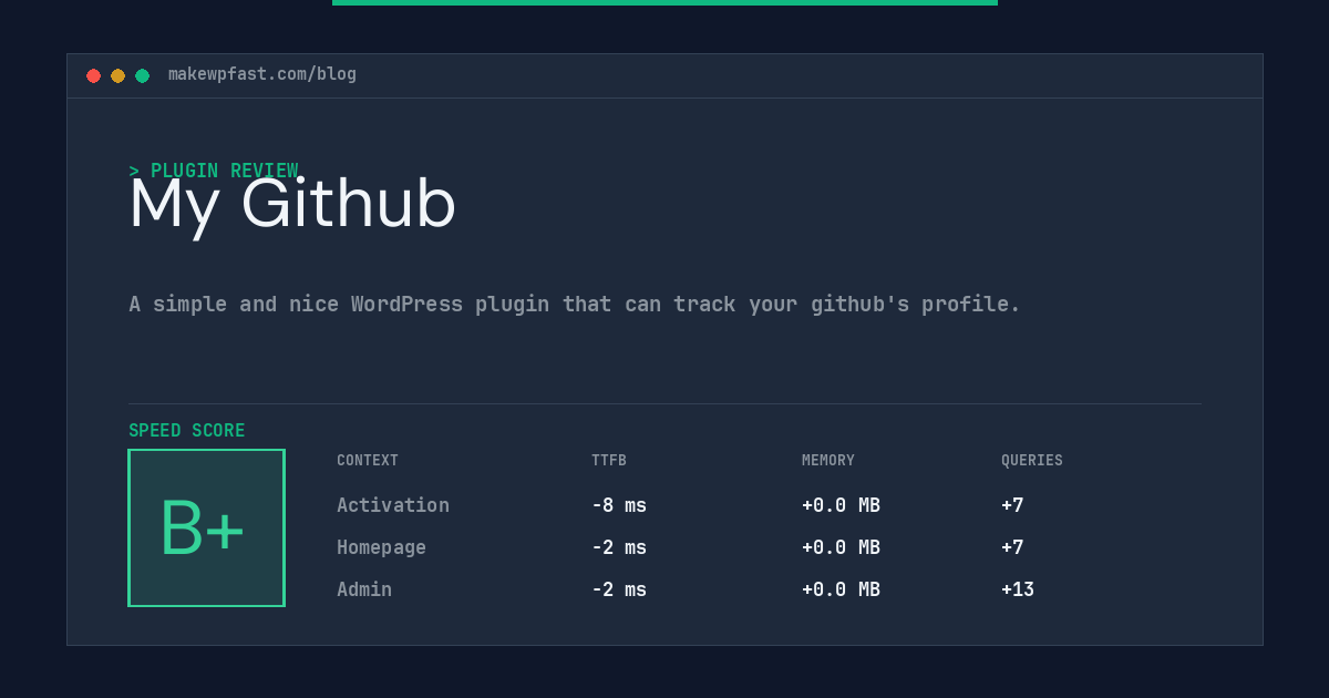 My Github - MakeWPFast