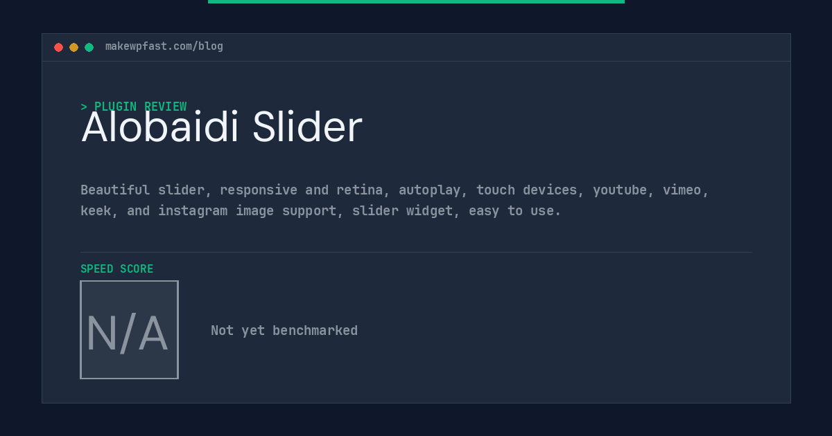 Alobaidi Slider - MakeWPFast