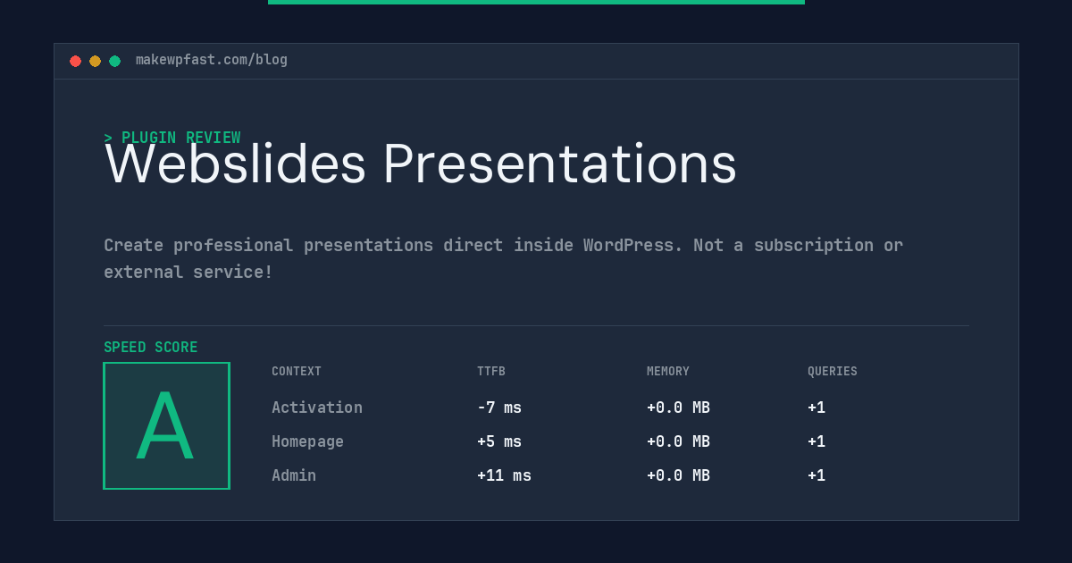 Webslides Presentations - MakeWPFast