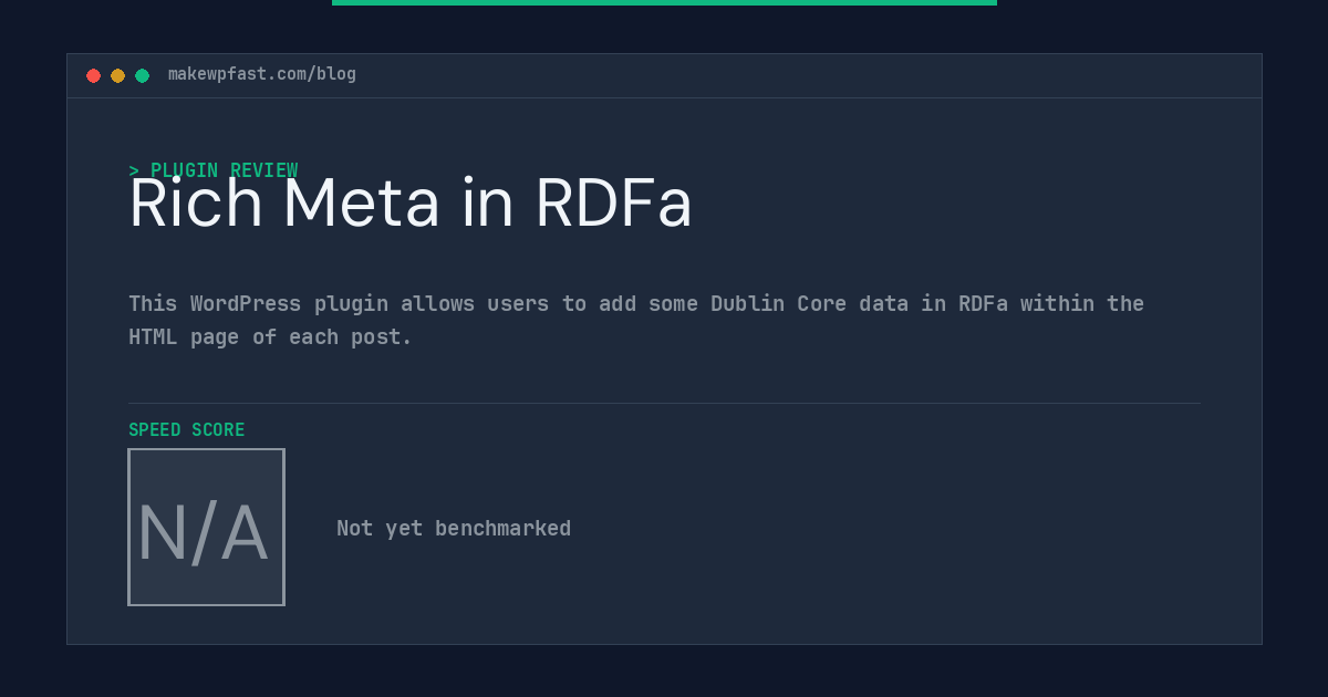 Rich Meta in RDFa - MakeWPFast
