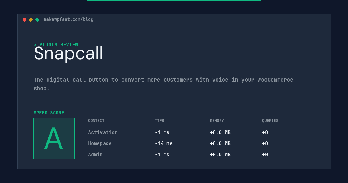 Snapcall - MakeWPFast