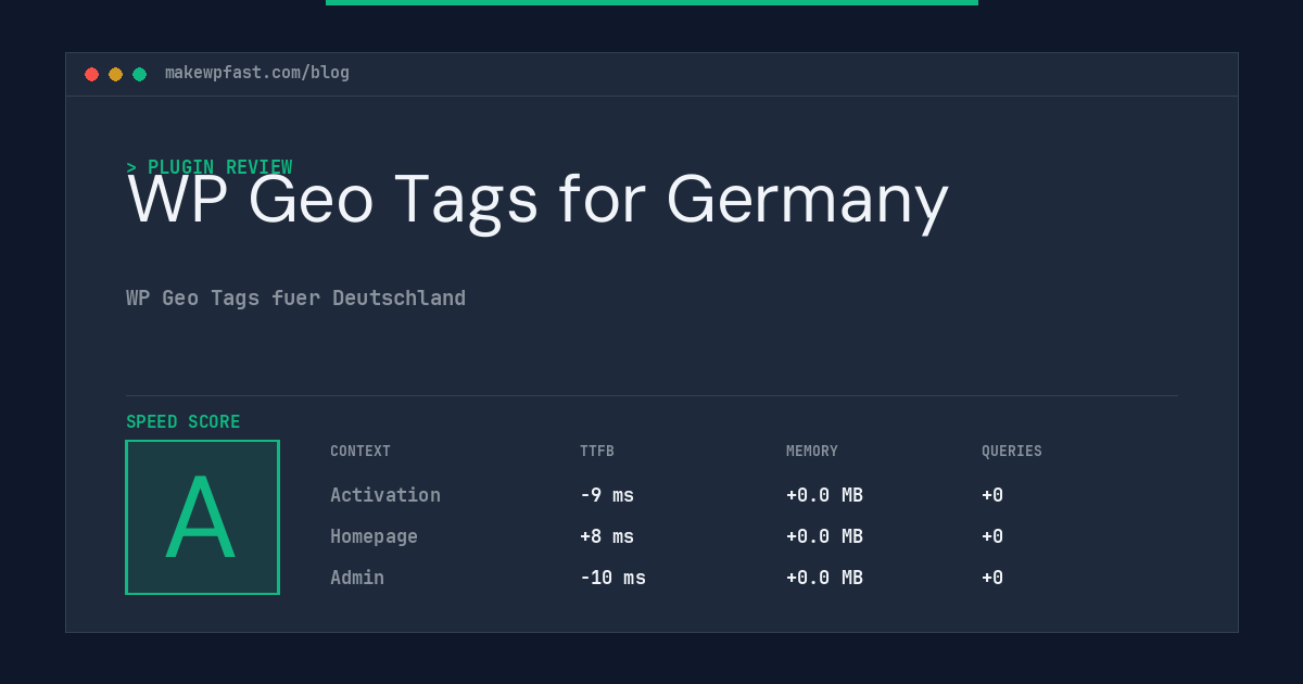 WP Geo Tags for Germany - MakeWPFast
