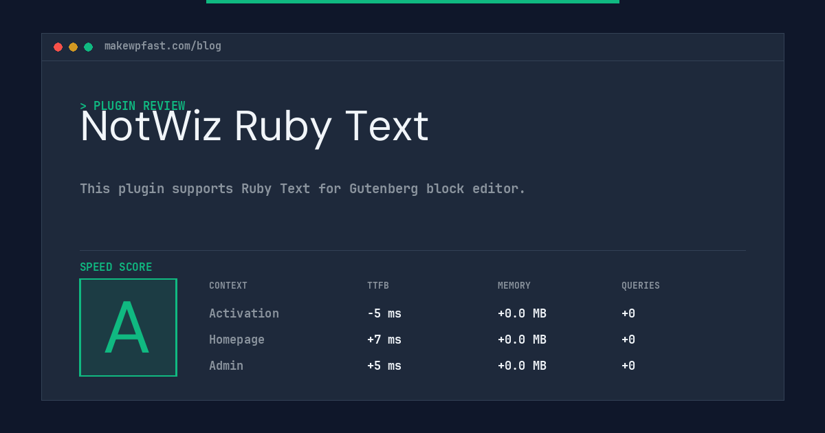 NotWiz Ruby Text - MakeWPFast